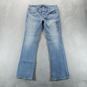 American Eagle Jeans Womens 10 Blue Slim Boot Bootcut Mid Rise Stretch Denim